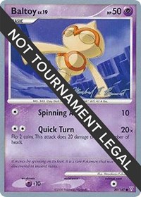 Baltoy - 2010 (Michael Pramawat) #89/147 from World Championship Decks Pokemon card image