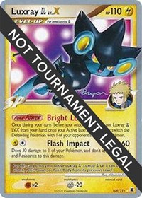 Luxray GL LV.X - 2010 (Mychael Bryan) #109/111 from World Championship Decks Pokemon card image