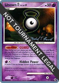 Unown [G] - 2010 (Michael Pramawat) #57/106 from World Championship Decks Pokemon card image