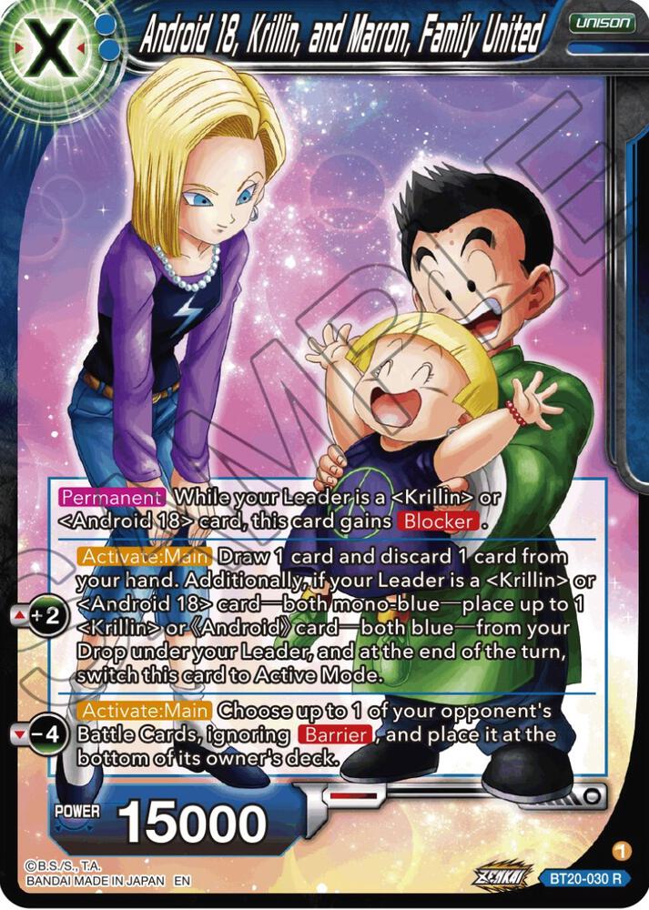 Android 18, Krillin, and Maron, Family United - Power Absorbed