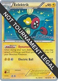 Eelektrik - 2012 (Chase Moloney) #40/101 from World Championship Decks Pokemon card image