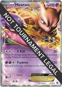 Mewtwo EX - 2012 (Chase Moloney) #54/99 from World Championship Decks Pokemon card image