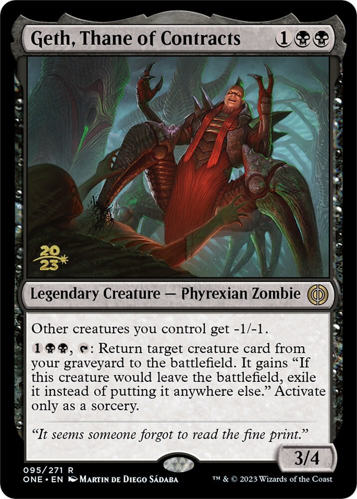 Geth, Thane of Contracts #95s — Phyrexia: All Will Be One Promos