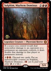 Solphim, Mayhem Dominus - Prerelease Cards - Magic: The Gathering card