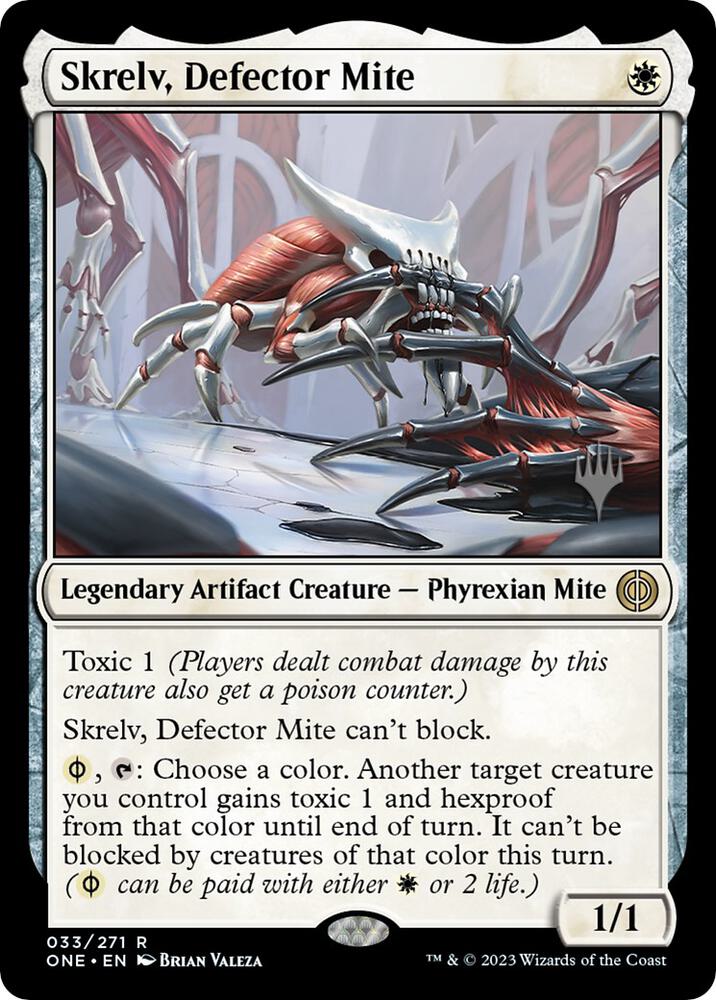 包囲の古参兵　Foil　MTG　ポケカエラー Skrelv, Defector Mite - Promo Pack: Phyrexia: All Will Be One