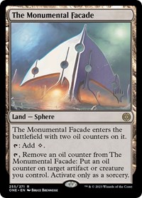 The Monumental Facade - Promo Pack: Phyrexia: All Will Be One - Magic: The Gathering card