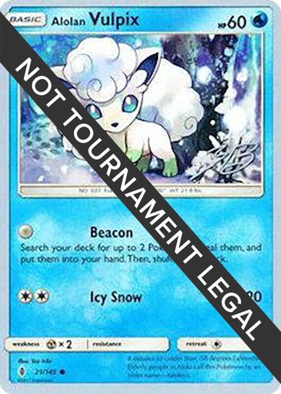 Alolan Vulpix - 2017 (Zachary Bokhari) 21/145 from World Championship Decks