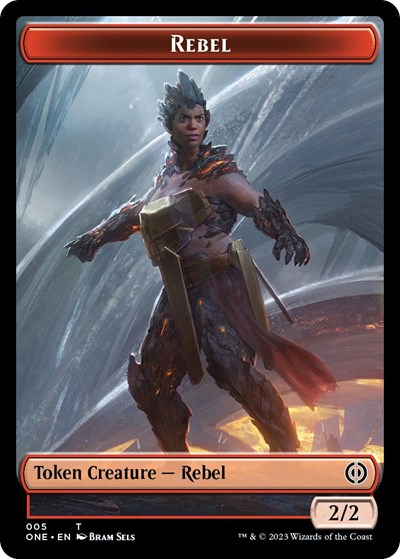 Rebel // Phyrexian Germ Double-Sided Token