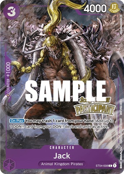 Jack (Online Regional 2023) [Participant] One Piece Promotion Cards card price