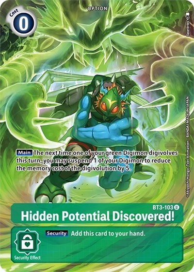 Hidden Potential Discovered! (Alternate Art) Dimensional Phase Uncommon Digimon card — value and price