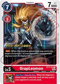 GrapLeomon - Dimensional Phase Pre-Release Cards - Digimon card