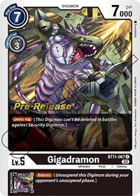 Gigadramon - Dimensional Phase Pre-Release Cards - Digimon card
