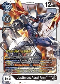 Justimon: Accel Arm - Dimensional Phase Pre-Release Cards - Digimon card
