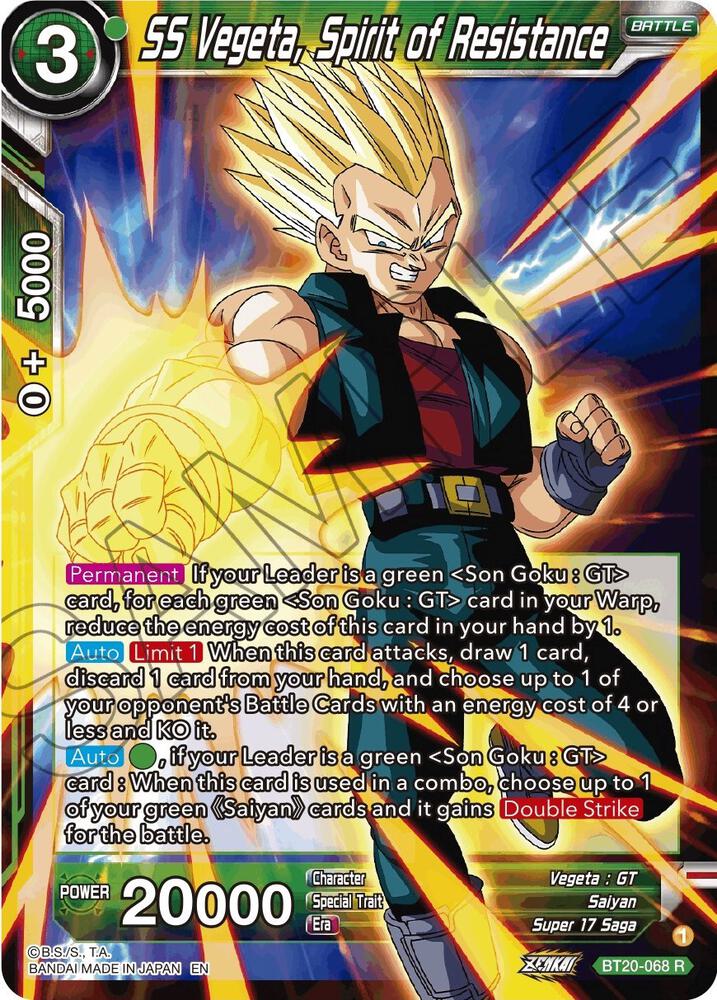 SS Vegeta, Spirit of Resistance - Power Absorbed - Dragon Ball