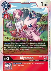 Biyomon - Dimensional Phase Pre-Release Cards - Digimon card