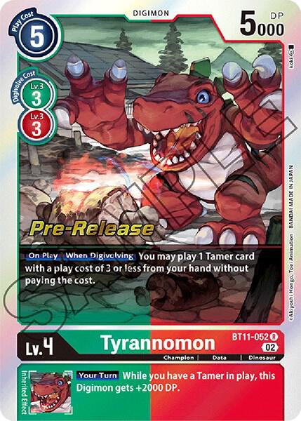 Tyrannomon - Dimensional Phase Pre-Release Cards - Digimon Card