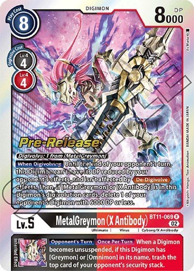 MetalGreymon (X Antibody) Dimensional Phase Pre-Release Cards card price