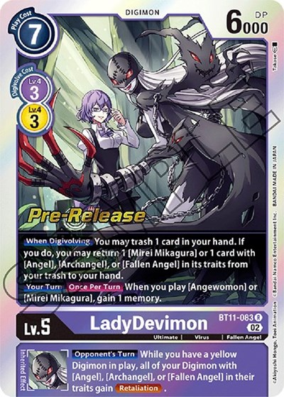 LadyDevimon Dimensional Phase Pre-Release Cards card price