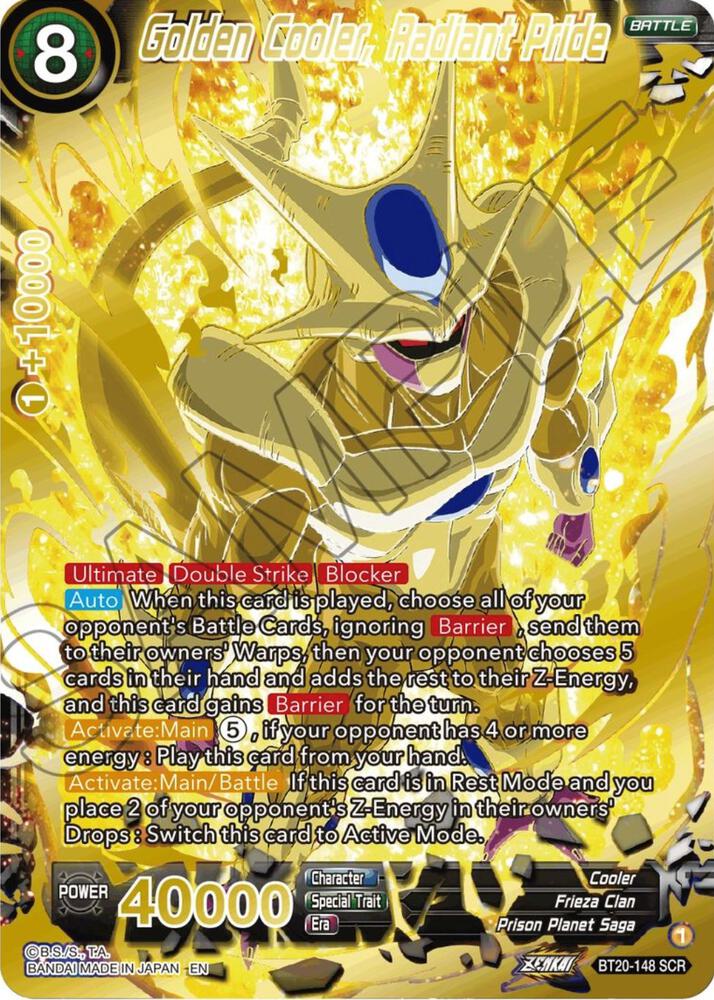 Golden Cooler, Radiant Pride (SCR) - Power Absorbed - Dragon Ball