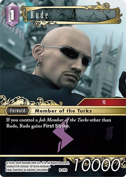 Rude (Boss Deck: Final Fantasy VII) — Final Fantasy TCG card