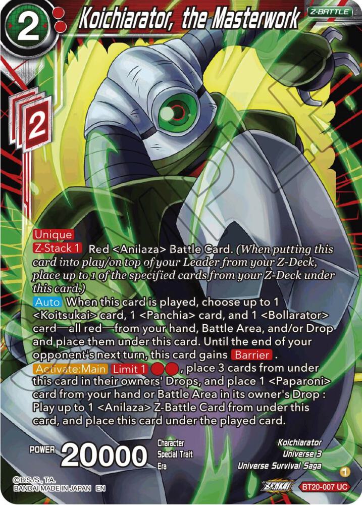 Koichiarator, the Masterwork - Power Absorbed - Dragon Ball Super