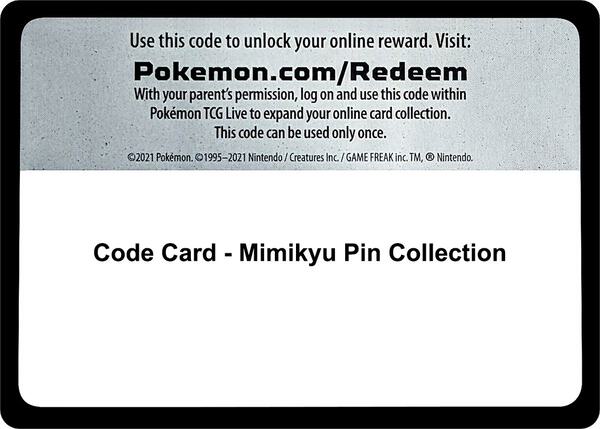 Code Card - Mimikyu Pin Collection