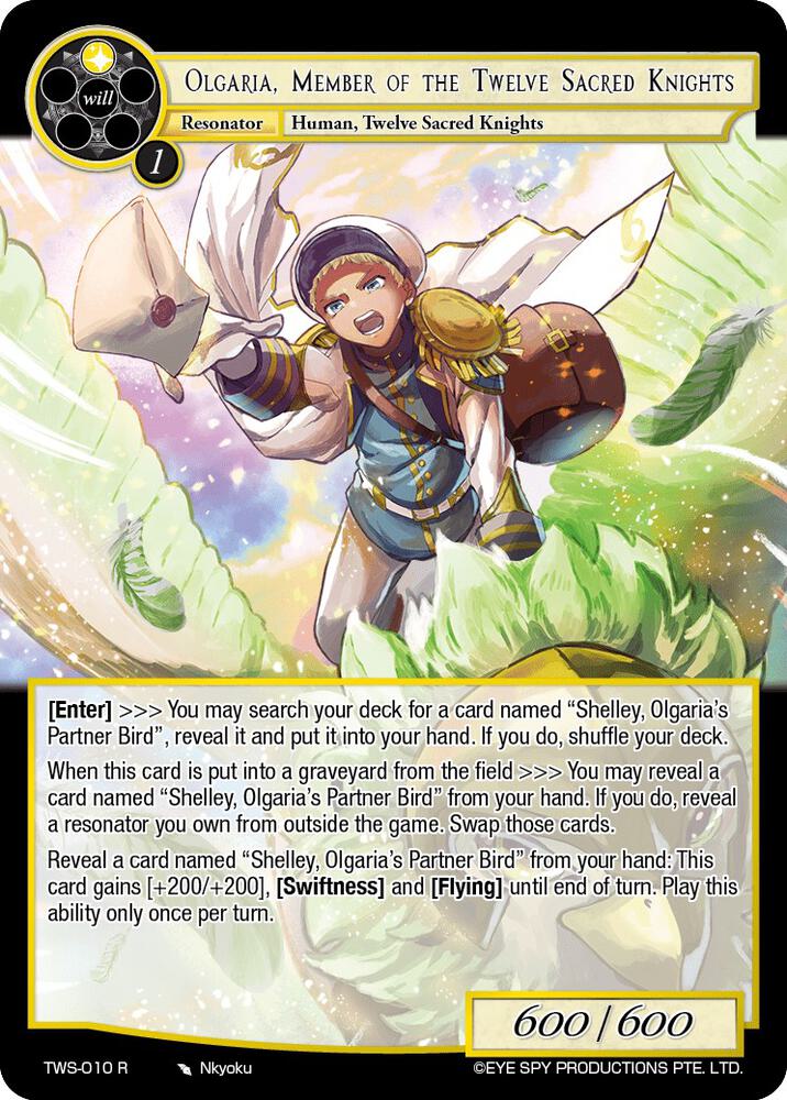 Olgaria, Member of the Twelve Sacred Knights
