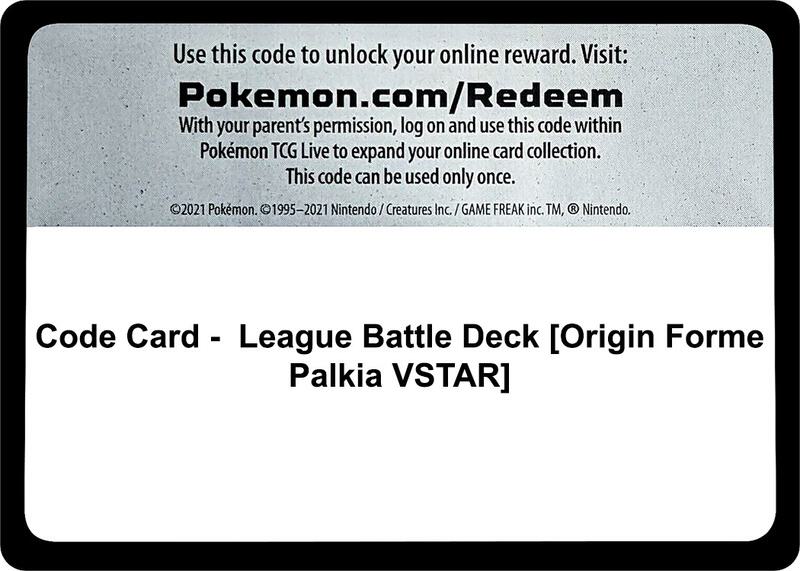 Code Card - League Battle Deck [Origin Forme Palkia VSTAR]  from Miscellaneous Cards & Products