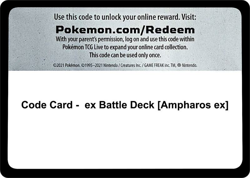 Code Card - ex Battle Deck [Ampharos ex]  from Miscellaneous Cards & Products