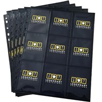 Legendary Protectors 18-Pocket Side-Loading Card Protector Pages (50ct.) — Black Pokemon card image