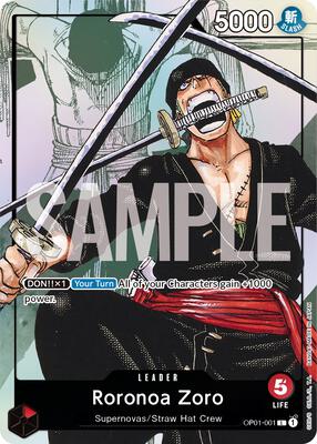 Roronoa Zoro - OP01-001 (Alternate Art) - One Piece