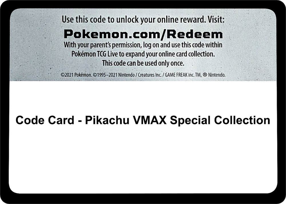 Code Card - Pikachu VMAX Special Collection - Crown Zenith