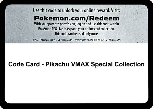Code Card - Pikachu VMAX Special Collection