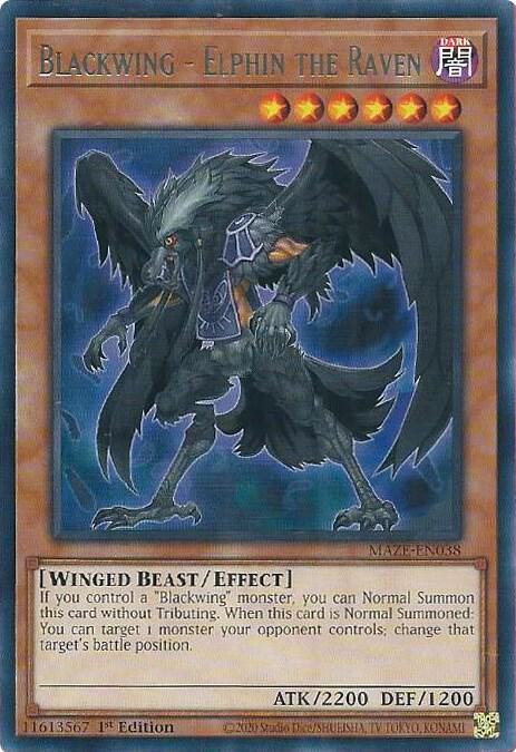 Blackwing - Elphin the Raven - Maze of Memories - YuGiOh