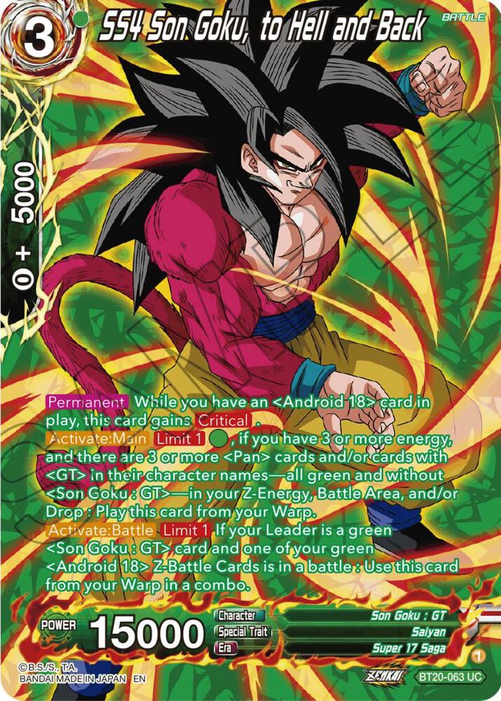 SS4 Son Goku, to Hell and Back (Silver Foil) - Power Absorbed
