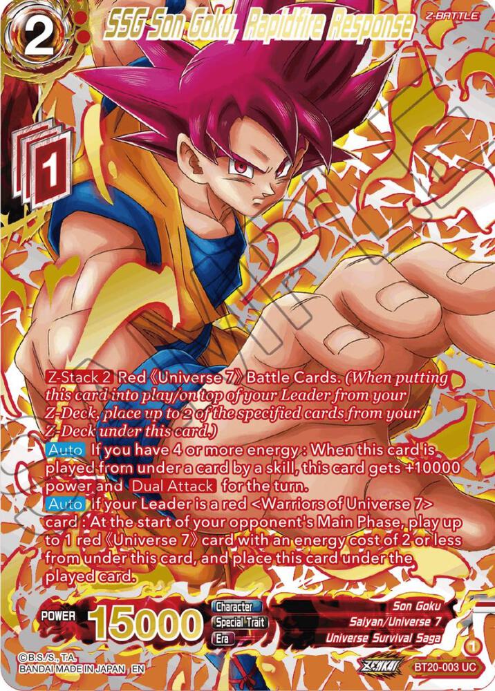 SSG Son Goku, Rapidfire Response (Gold-Stamped) - Power Absorbed