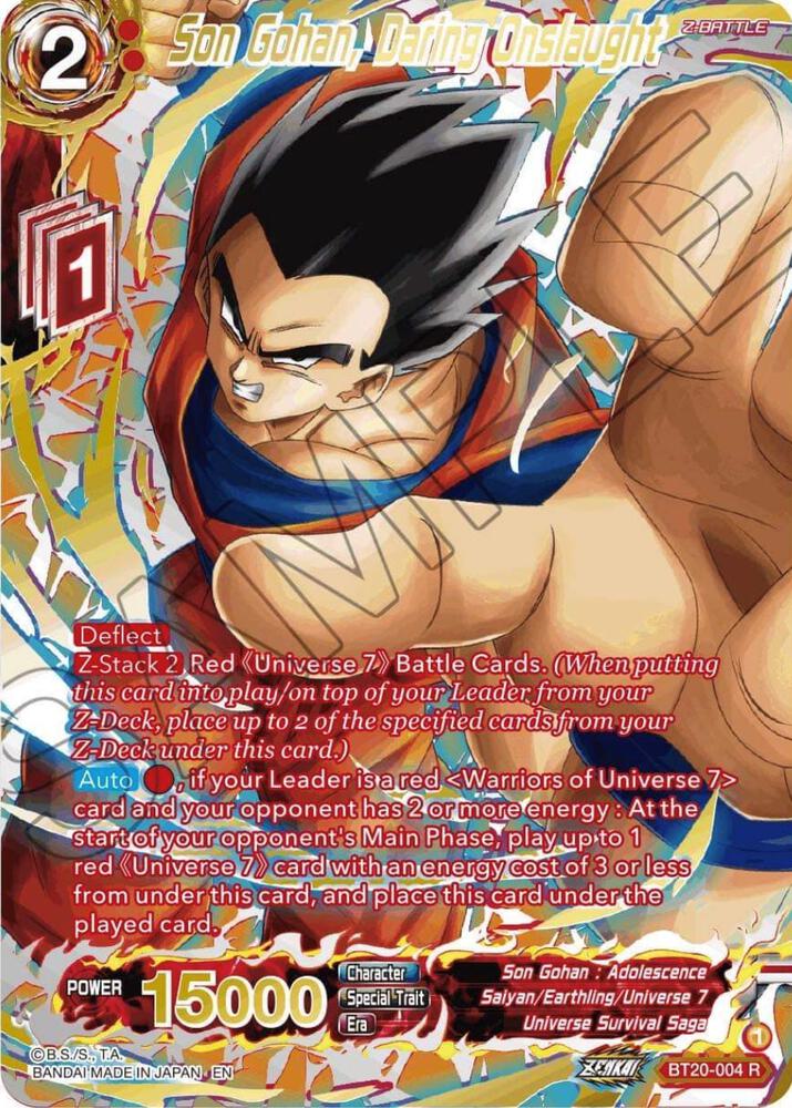 Son Gohan, Daring Onslaught (Gold-Stamped) - Power Absorbed