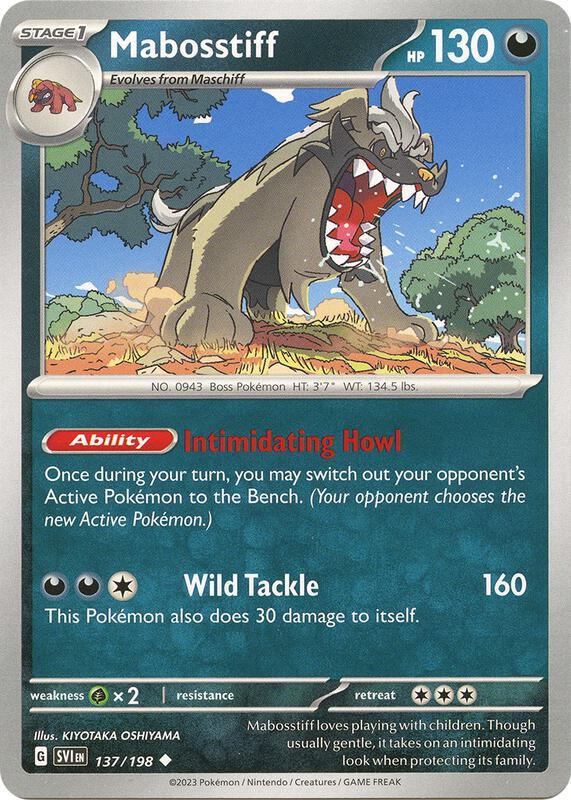 Mabosstiff 137/198 from SV01: Scarlet & Violet Base Set
