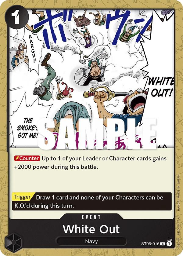 White Out onepiece card