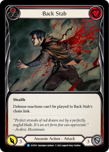Back Stab (Red) - Outsiders - Flesh and Blood TCG - TCGplayer.com