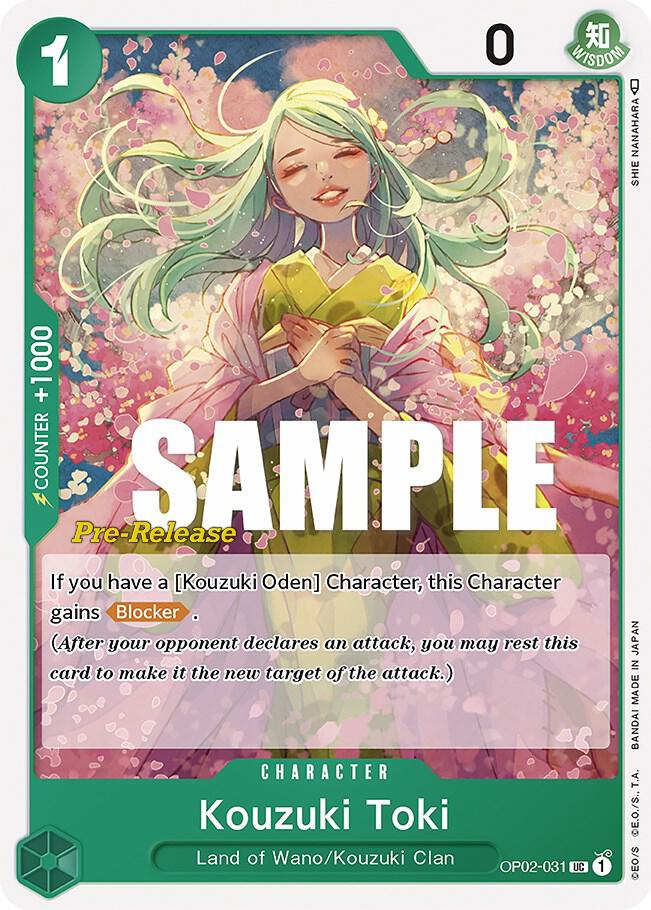 Kouzuki Toki - Paramount War Pre-Release Cards - One Piece Card