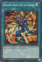 Yu-Gi-Oh! Card - Dedication Through Light And Darkness (DR2-EN096) | Super Rare - Unlimited Edition