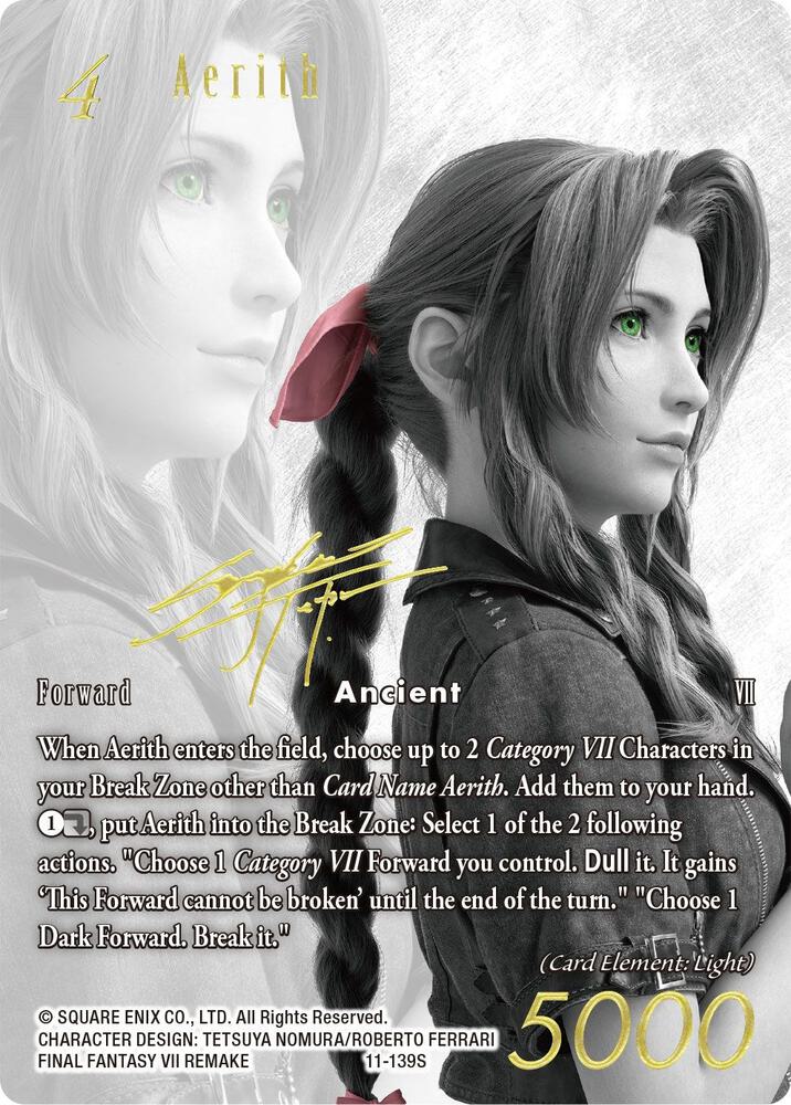 aerith promo card mtg Aerith Gainsborough RC Prize Card Foil
