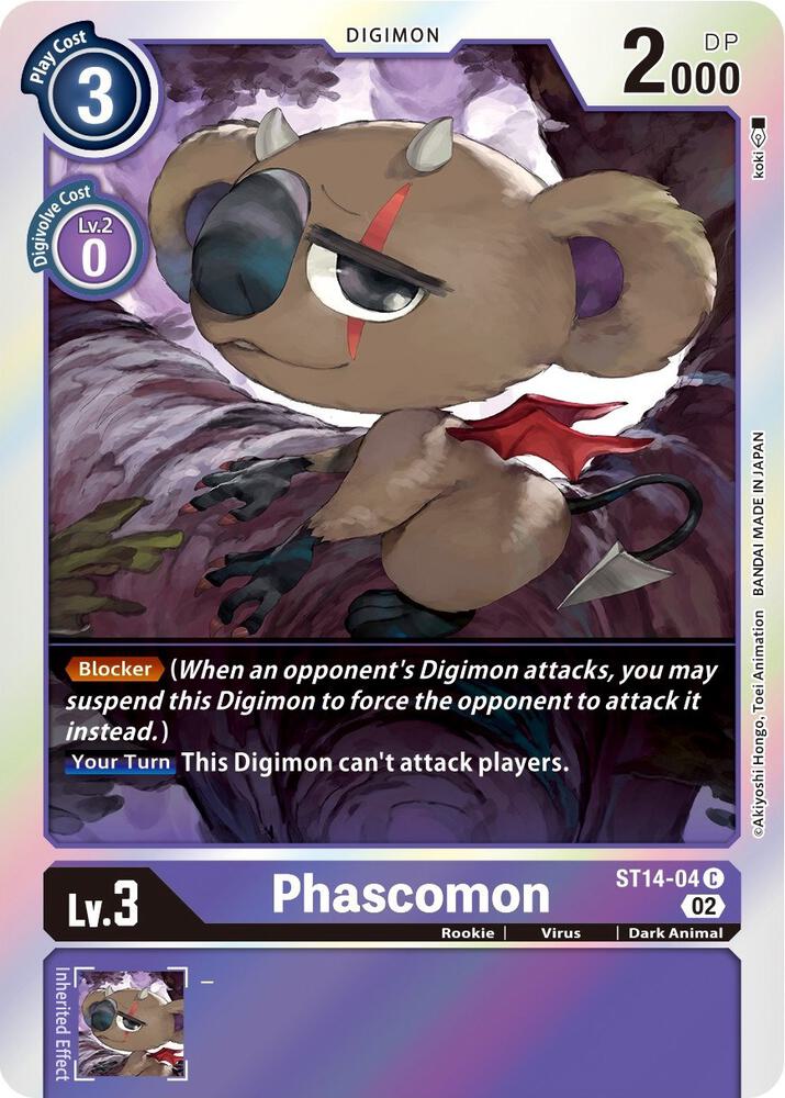 Phascomon - Starter Deck 14: Beelzemon Advanced Deck Set - Digimon