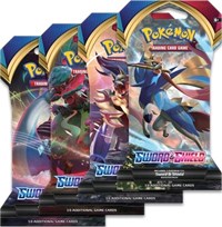 Sword And Shield Base Set Sleeved Booster Pack Art Bundle [Set of 4] from SWSH01: Sword & Shield Base Set Pokemon card image