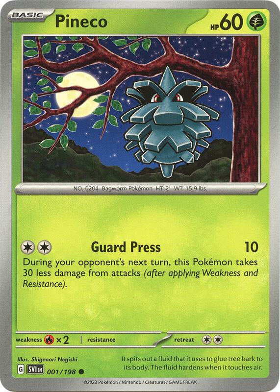 Pineco 001/198 from SV01: Scarlet & Violet Base Set