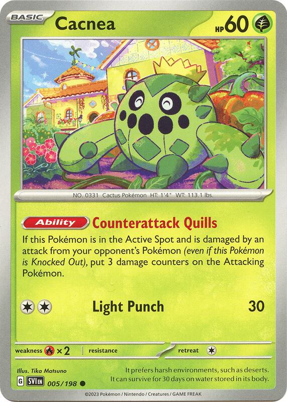 Cacnea 005/198 from SV01: Scarlet & Violet Base Set