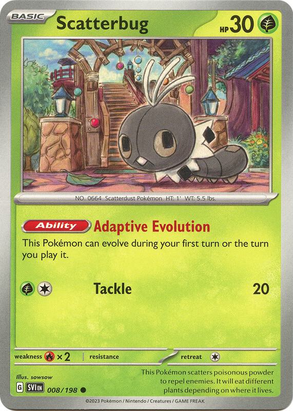 Scatterbug 008/198 from SV01: Scarlet & Violet Base Set