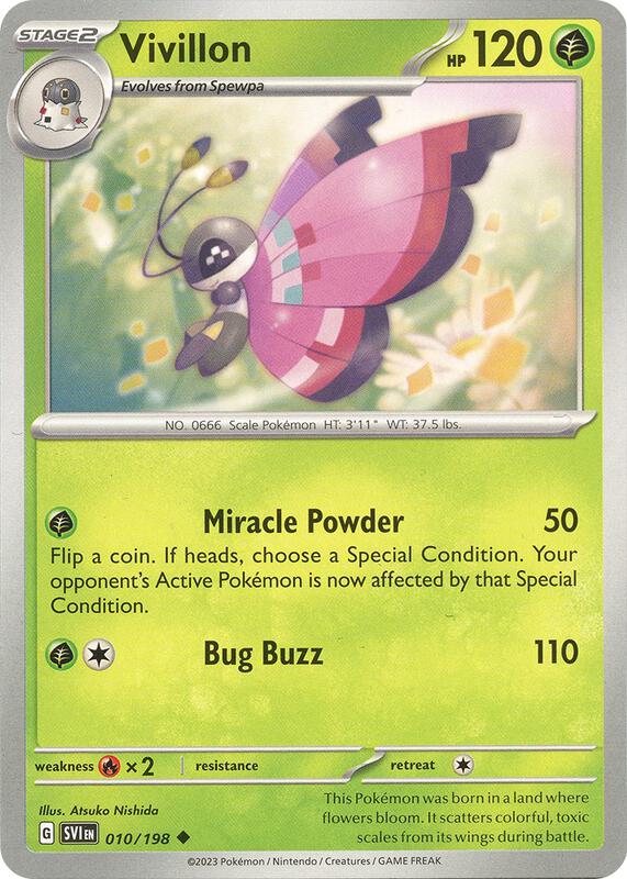 Vivillon 010/198 from SV01: Scarlet & Violet Base Set
