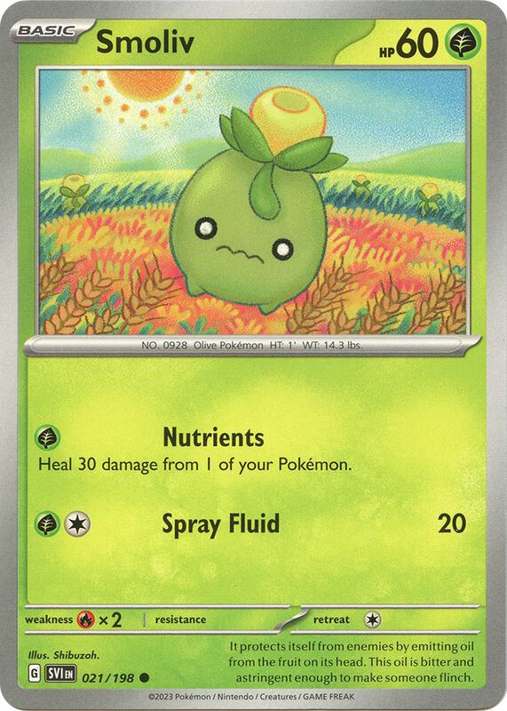 Smoliv 021/198 from SV01: Scarlet & Violet Base Set